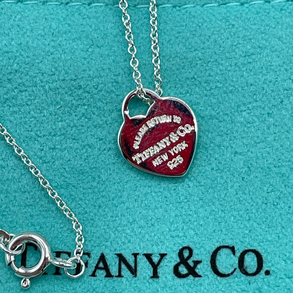 Tiffany & Co Return to 925 Mini Heart Necklace 18"